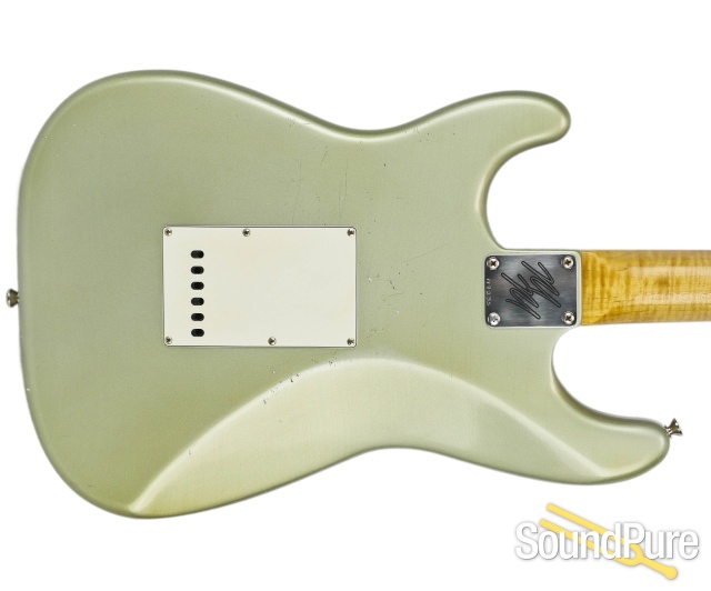 Mario Guitars S-Style Firemist Silver Electric Guitar — image 9