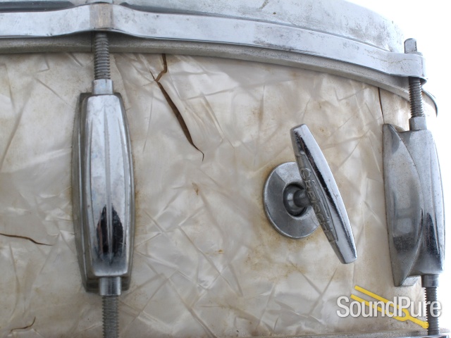 Gretsch 5x14 Round Badge Snare Drum Vintage Pearl — image 4
