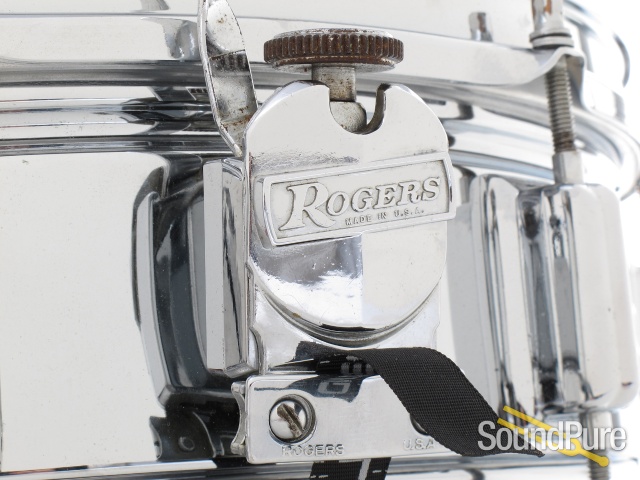 Rogers 5x14 Powertone Chrome over Brass Snare Drum — image 5