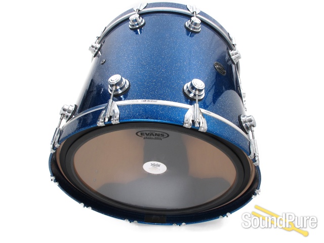 DW 4pc Collectors Maple Drum Set-Silver Blue Sparkle Lacquer — image 3