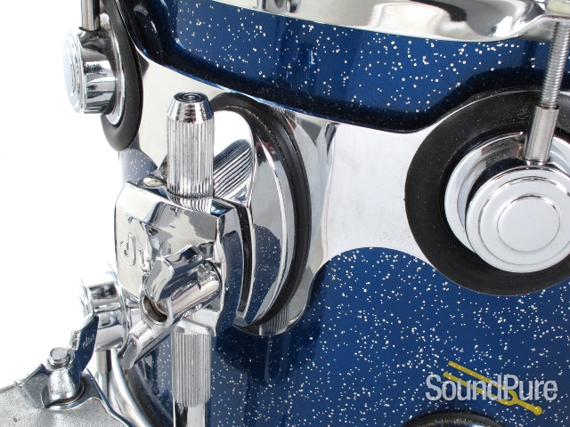 DW 4pc Collectors Maple Drum Set-Silver Blue Sparkle Lacquer — image 7