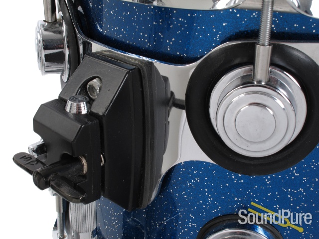 DW 4pc Collectors Maple Drum Set-Silver Blue Sparkle Lacquer — image 8