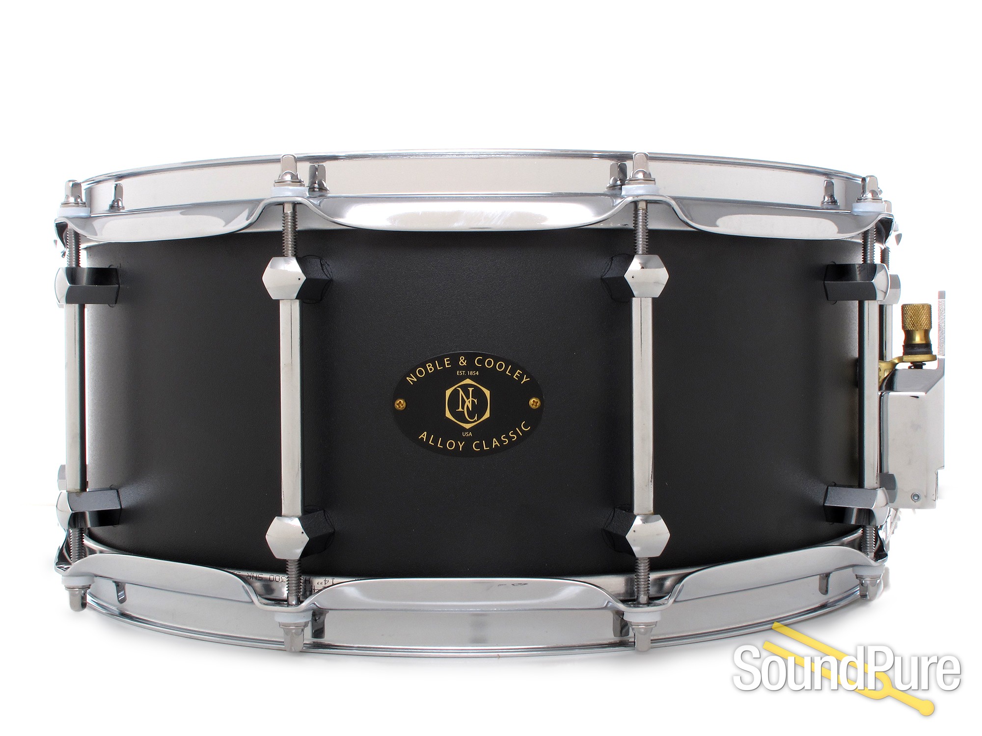 Noble & Cooley 6x14 Alloy Classic Snare DrumBlack/Chrome