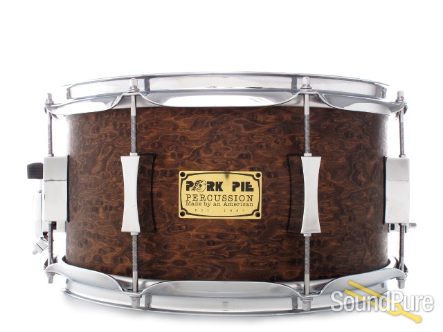 Pork Pie 7x13 Brandied Peach Maple Snare Drum-Walnut Oil — image 1