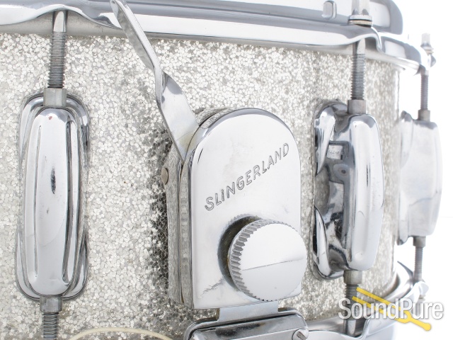 Slingerland 5.25x14 Artist Model Snare Drum-Silver Sparkle — image 4