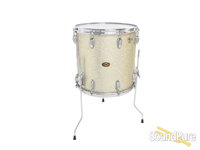 Slingerland 3pc 1960s Vintage Drum Set - Silver Sparkle — image 5