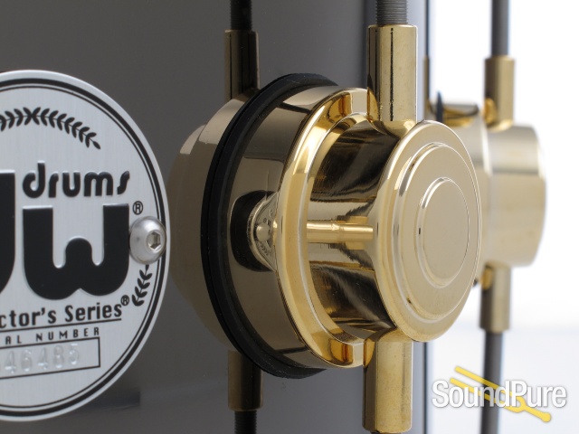 DW 6.5x14 Collectors Black Nickel over Brass Snare Drum-Gold — image 6