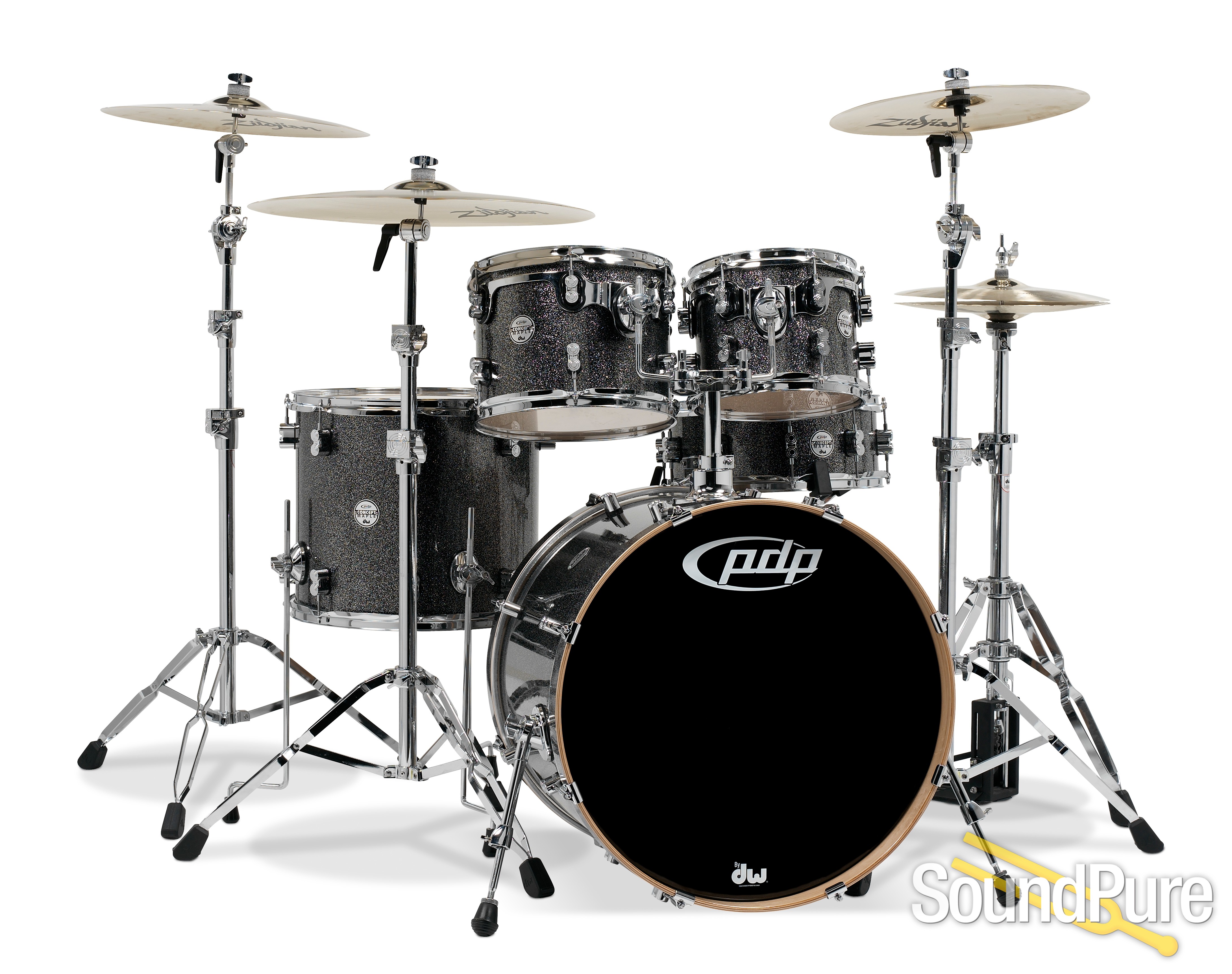 PDP 5pc Concept Maple Drum Set by DWBlack Sparkle eBay