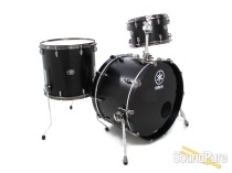 Yamaha 3pc Live Custom Oak Drum Set Black Wood Used