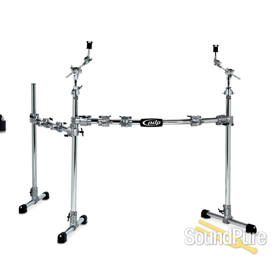 PDP Chrome Plated Main And Side Drum Rack