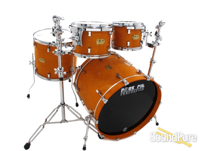 Pork Pie 4pc Maple Drum Set- Brandied Peach-Orange Oil