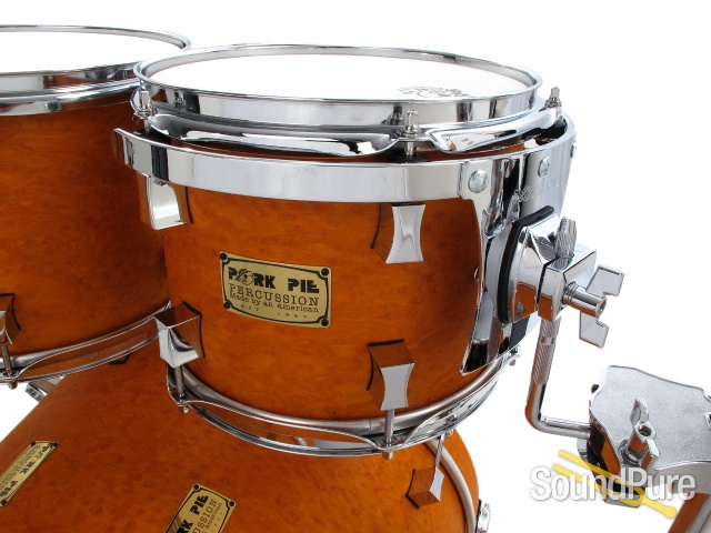 Pork Pie 4pc Maple Drum Set- Brandied Peach-Orange Oil — image 6