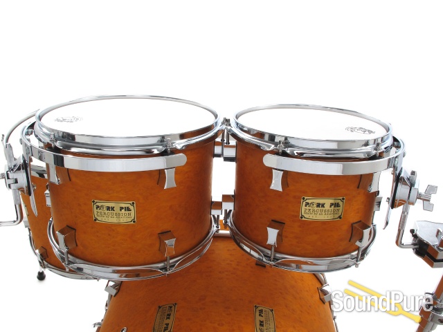 Pork Pie 4pc Maple Drum Set- Brandied Peach-Orange Oil — image 9