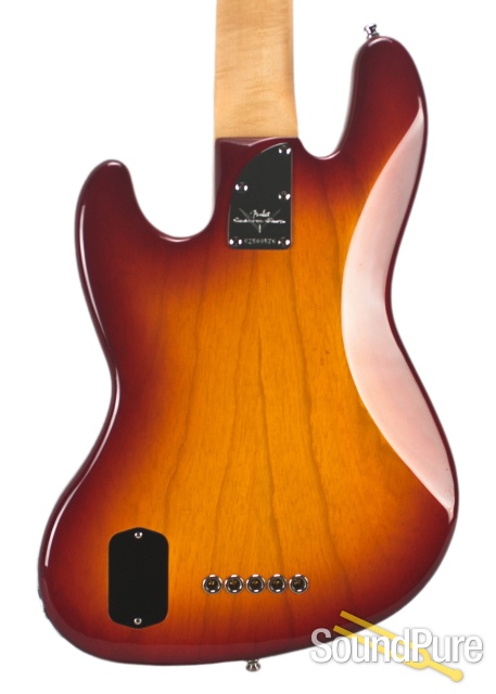 Fender CS Custom Classic Jazz 5 Cherry Sunburst Bass - Used — image 3