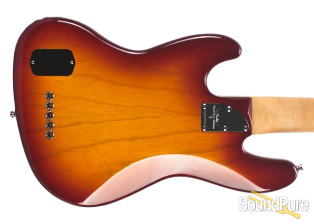 Fender CS Custom Classic Jazz 5 Cherry Sunburst Bass - Used — image 4