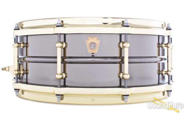Ludwig 5x14 Black Beauty Snare Drum-Tube Lugs-Brass LB416BT — image 1