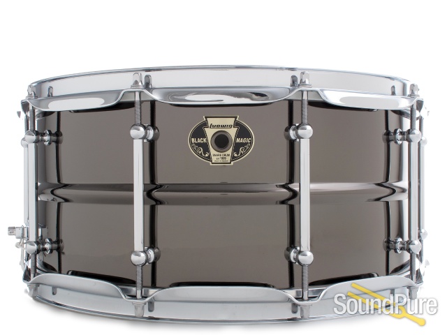Ludwig 6.5x14 Black Magic Brass Snare Drum-Chrome — image 1