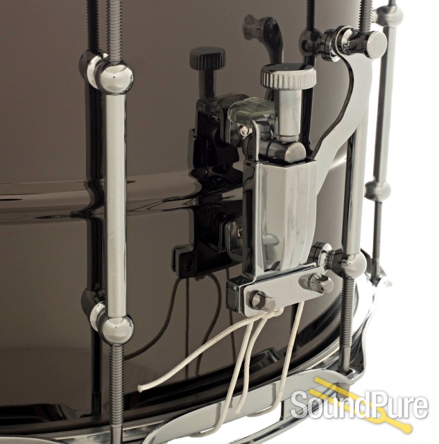 Ludwig 8x14 Black Magic Brass Snare Drum-Chrome — image 3