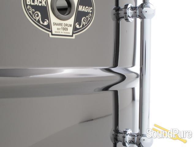 Ludwig 7x13 Black Magic Brass Snare Drum-Chrome — image 6