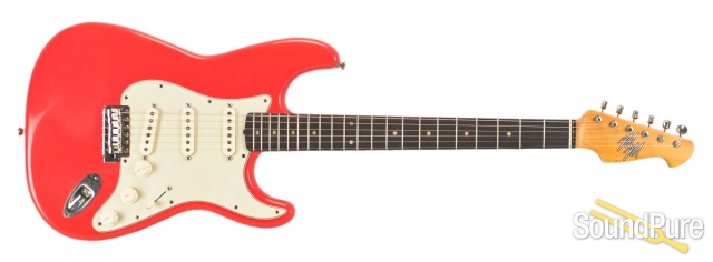 Mario Guitars S-Style Fiesta Red SSS IRW Electric #317243 — image 3