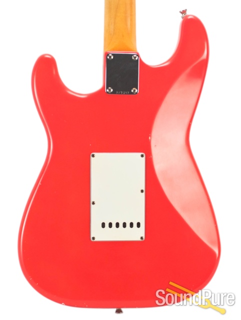 Mario Guitars S-Style Fiesta Red SSS IRW Electric #317243 — image 9