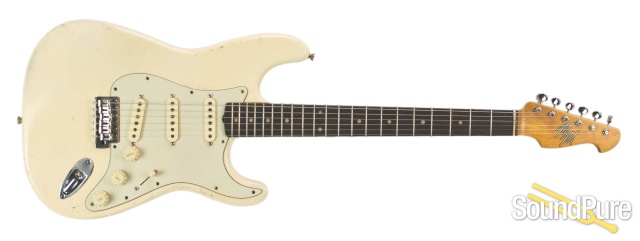 Mario Guitars S-Style Vintage White SSS IRW Electric #317241 — image 3