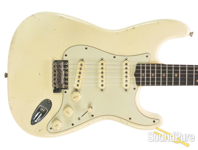 Mario Guitars S-Style Vintage White SSS IRW Electric #317241 — image 7