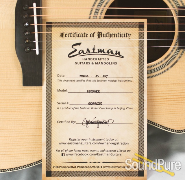 Eastman E20 OMCE Addy/Rosewood Acoustic #13655220 — image 3