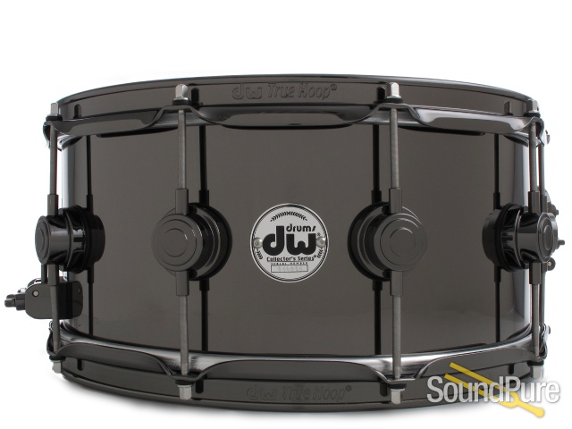 DW 6.5x14 Collectors Black Nickel Brass Snare Drum-Black — image 1