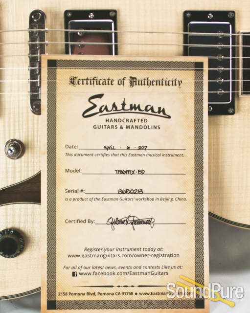 Eastman T186MX-BD Blonde Thinline Electric #13650213 — image 3