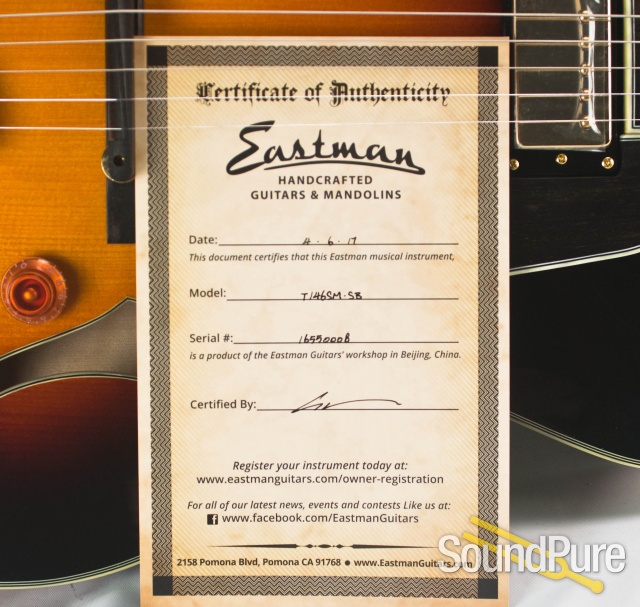 Eastman T146SM-SB Classic Thinline Archtop #16550008 — image 3