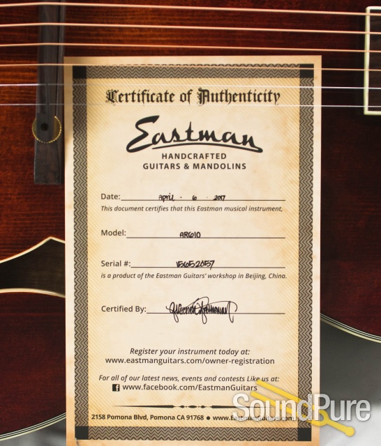 Eastman AR610 Spruce/Mahogany Archtop #15652057 — image 3