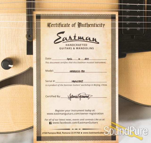 Eastman AR880CE-BD John Pisano Signature Archtop #14650357 — image 8