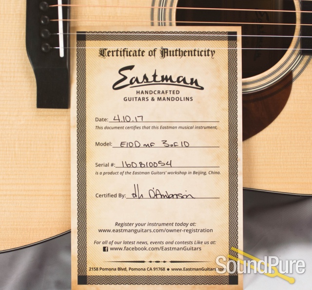 Eastman E10D-MF 'Merlefest' Dread (3 of 10) #160810054 — image 3