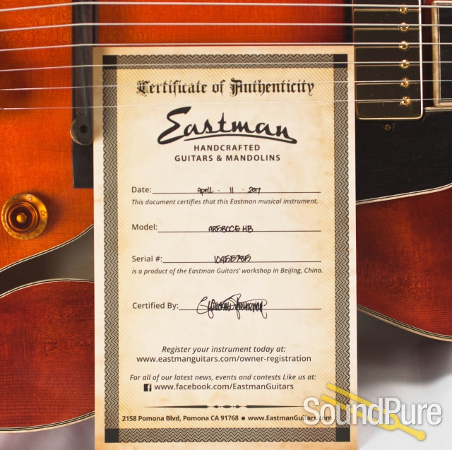 Eastman AR580CE-HB Honeyburst Archtop #10455785 — image 4