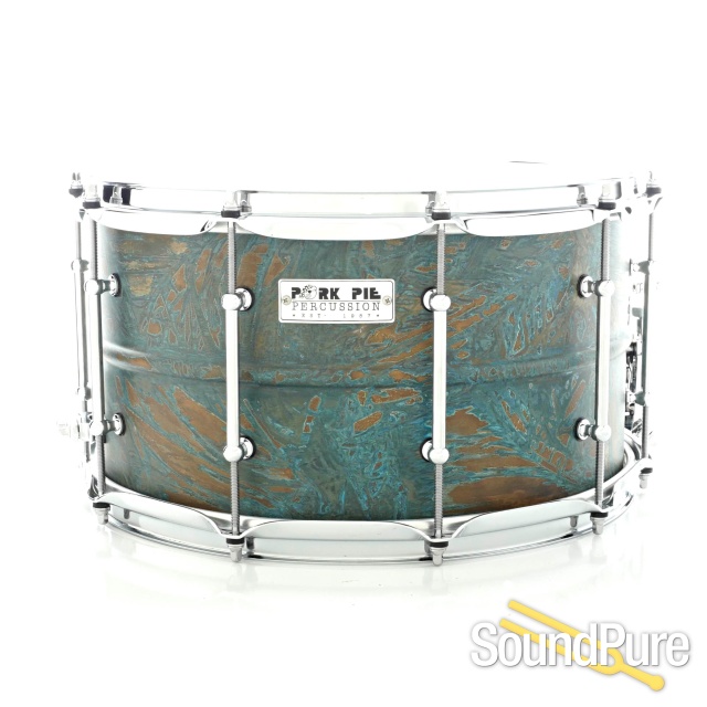 Pork Pie 8x14 Brass Patina Snare Drum — image 1