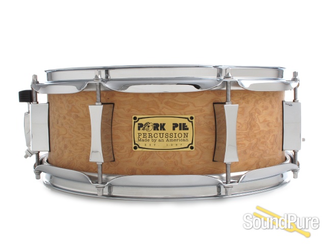 Pork Pie 5x13 Brandied Peach Maple Snare Drum-Natural — image 1