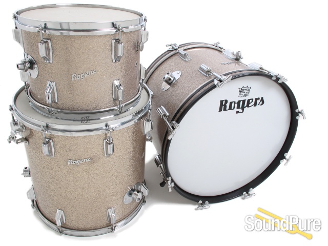 Rogers Holiday Drum Set-Dayton Era 13,16,20 Silver Sparkle