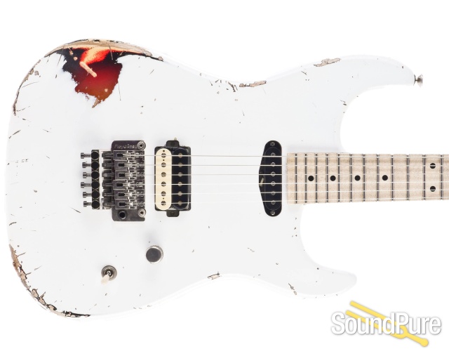 Luxxtone El Machete White Over Sunburst HS Electric #0220 — image 9