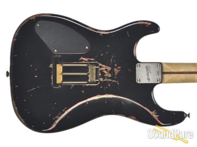 Luxxtone El Machete Black Over Dark Red HH Electric #0213 — image 5