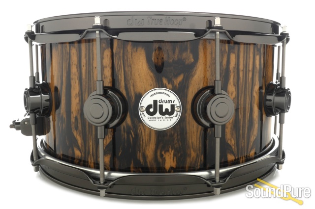 DW 6.5x14 Collectors Exotic Maple Snare Drum-Royal Ebony — image 1