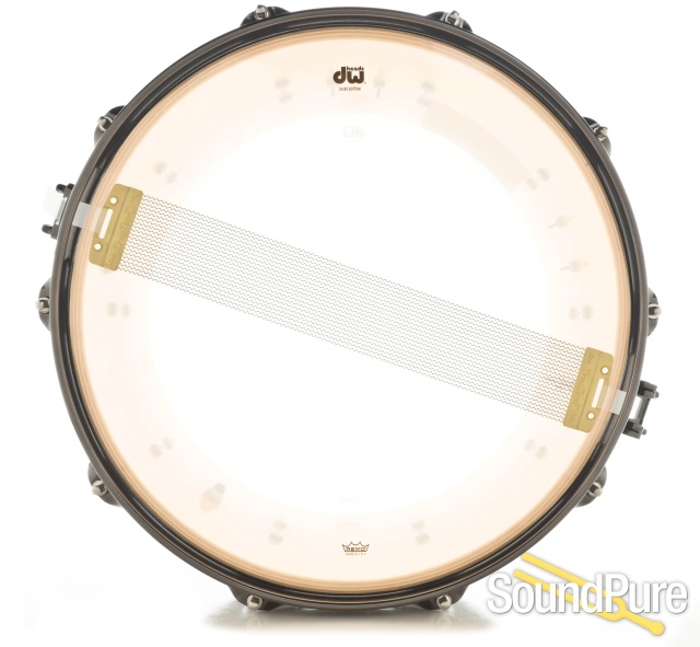 DW 6.5x14 Collectors Exotic Maple Snare Drum-Royal Ebony — image 4