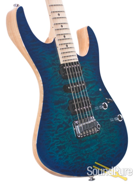 Suhr Custom Modern Aqua Blue Burst Electric #JS3K8H — image 6