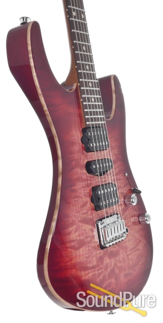 Suhr Modern Custom Faded Trans Wine Red Burst #JS8N8N — image 4