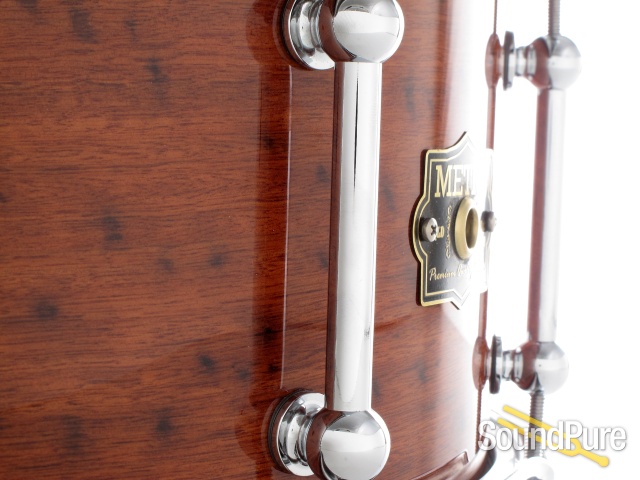 Metro Drums 7x13 Spotted Gum Ply Snare Drum-Black Spot Gloss — image 6