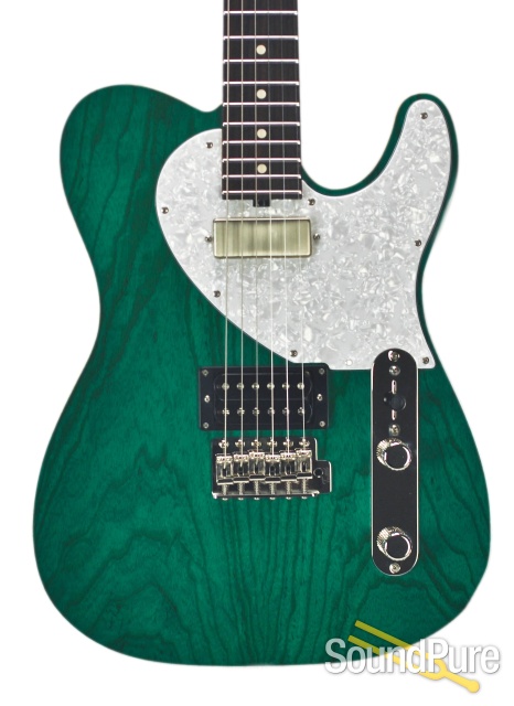 Michael Tuttle Tuned ST Trans Teal/Black Back Electric #448 — image 1