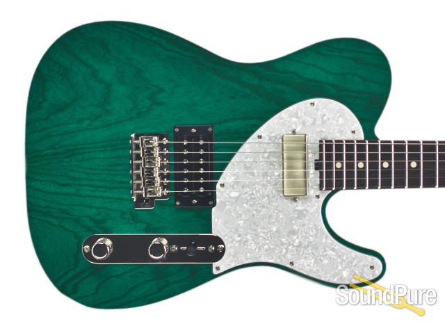 Michael Tuttle Tuned ST Trans Teal/Black Back Electric #448 — image 5