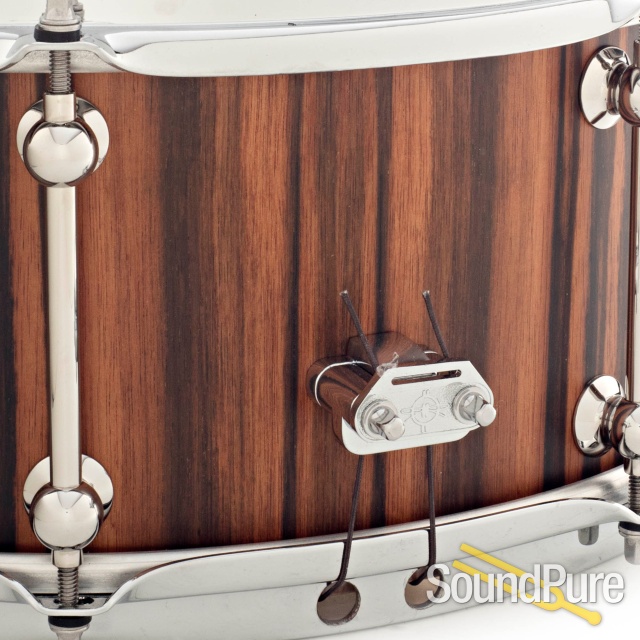 Metro Drums 6.5x16 Spotted Gum Ply Snare Drum-Royal Ebony — image 3