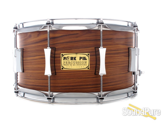 Pork Pie 7x14 Maple Snare Drum Rosewood Satin — image 1
