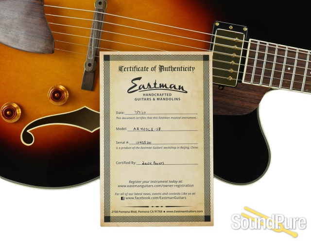 Eastman AR403CE-SB Sunburst Archtop #10455201 — image 3